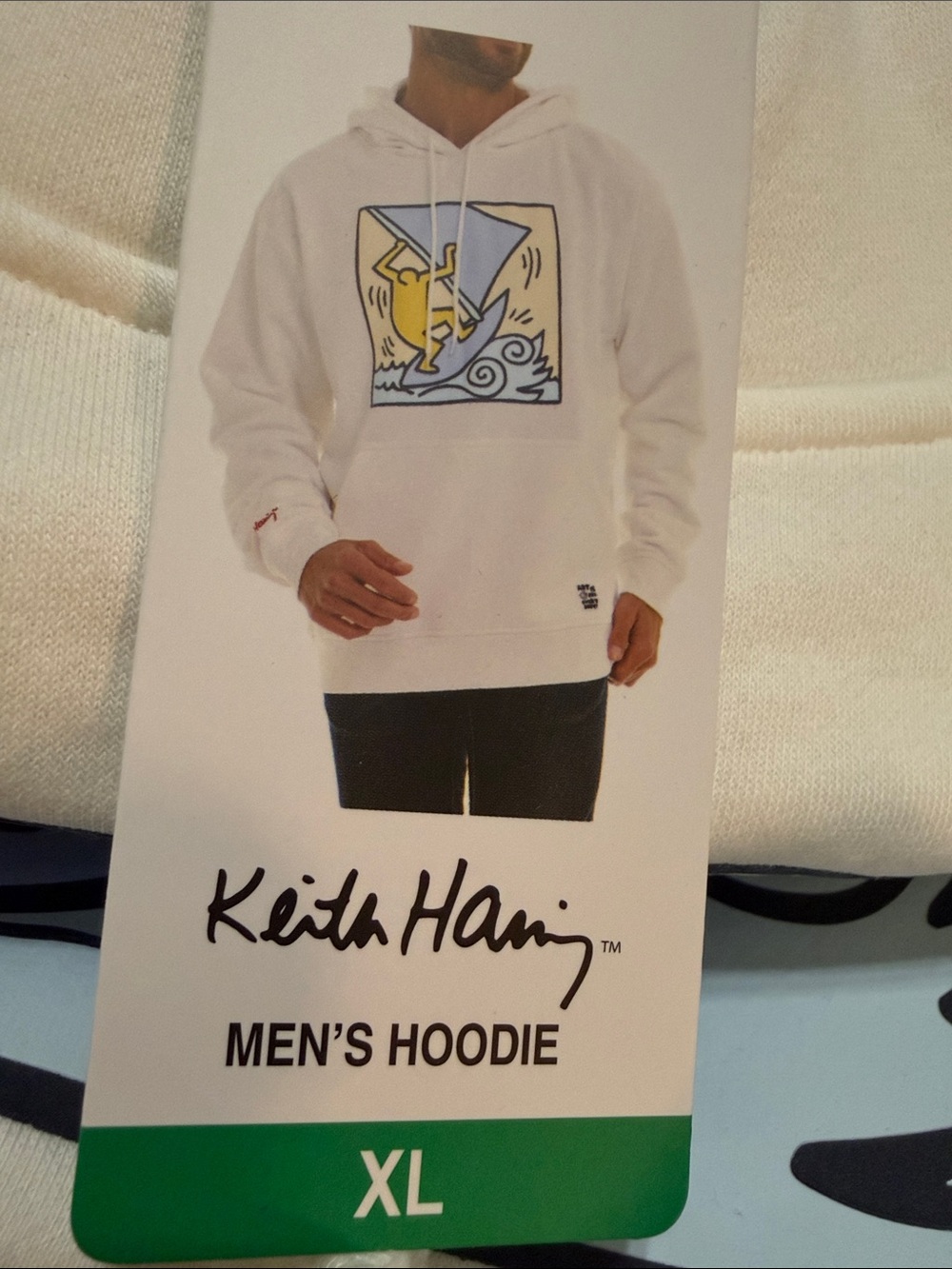Keith Haring Ivory Graphic Hoodie L, XL NWT